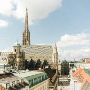 Vista sulla Cattedrale di Santo Stefano a Vienna.